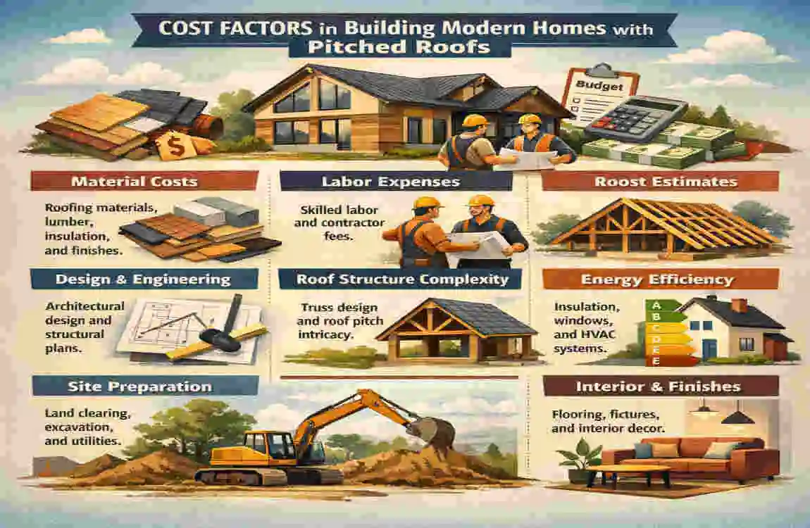 modern homes with pitched roofs