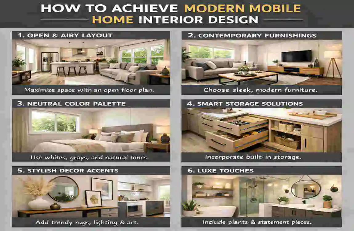 How to Achieve Modern Mobile Home Interior Design - home comfort experts
