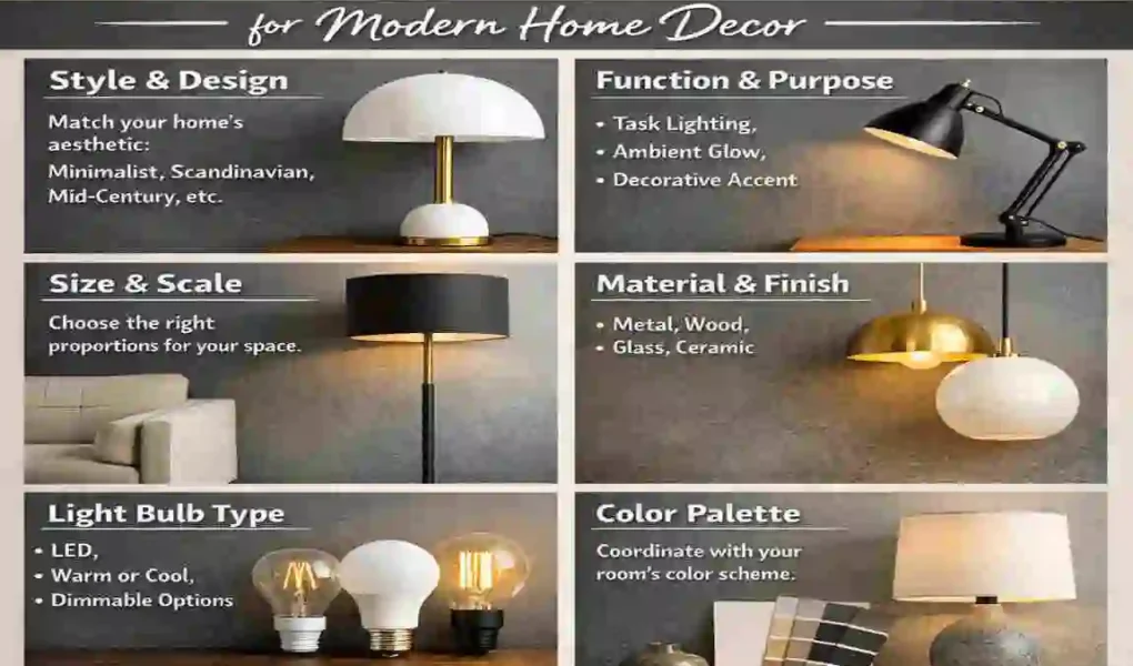 matching lamps with modern home decor styles guide