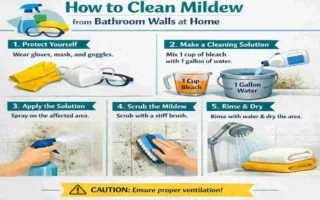 how to get mildew off walls in bathroom
