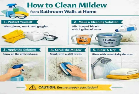 how to get mildew off walls in bathroom