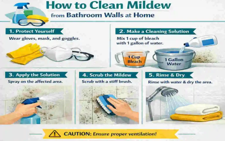 how to get mildew off walls in bathroom