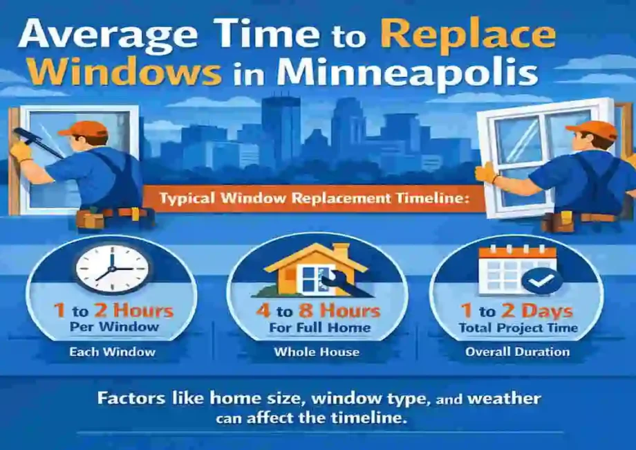 average time to replace windows in a house minneapolis mn