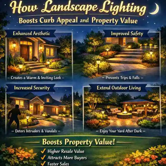 How Landscape Lighting Boosts Curb Appeal and Property Value - home ...