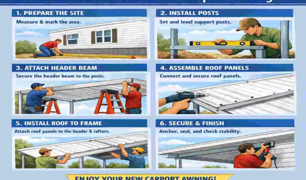 Mobile Home Carport Awning