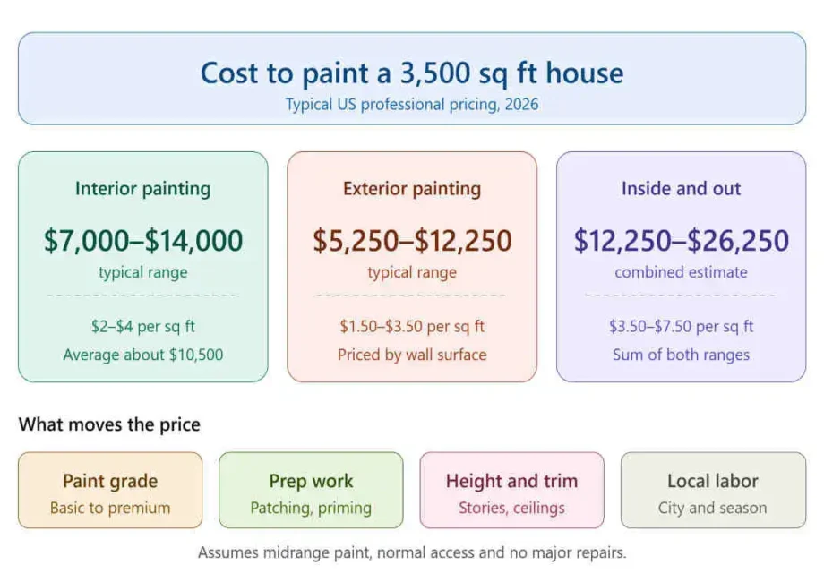 how much to paint a 3500 sq ft house