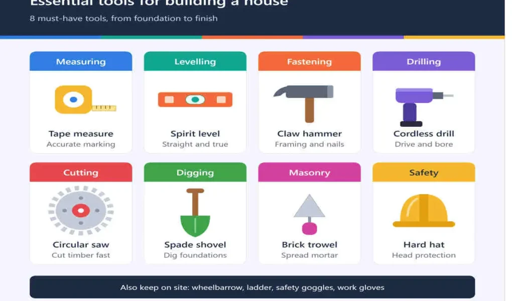 what tools do you need to build a house