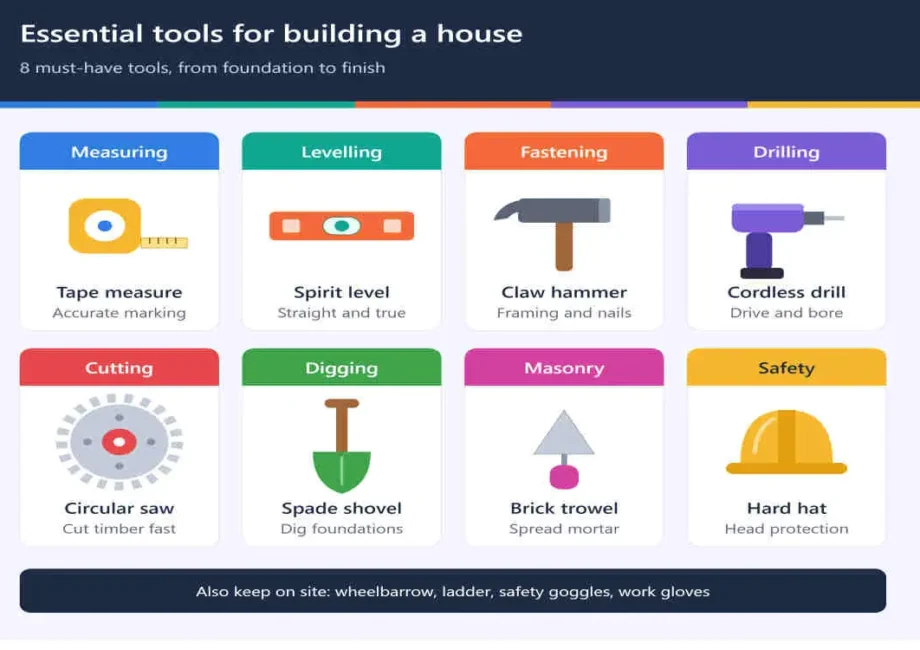 what tools do you need to build a house