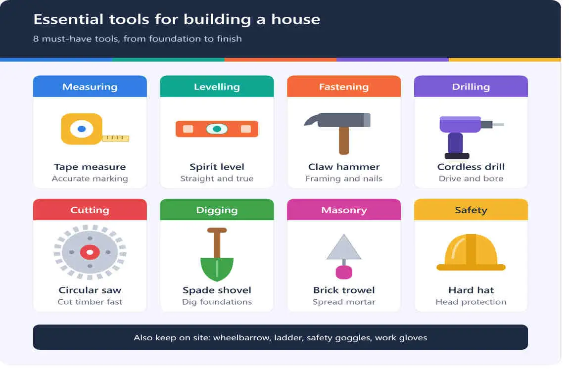 what tools do you need to build a house