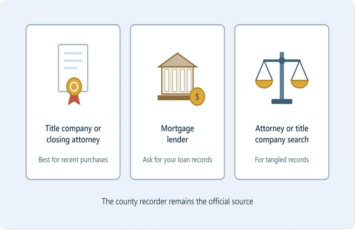 how do you get a copy of your deed to your house