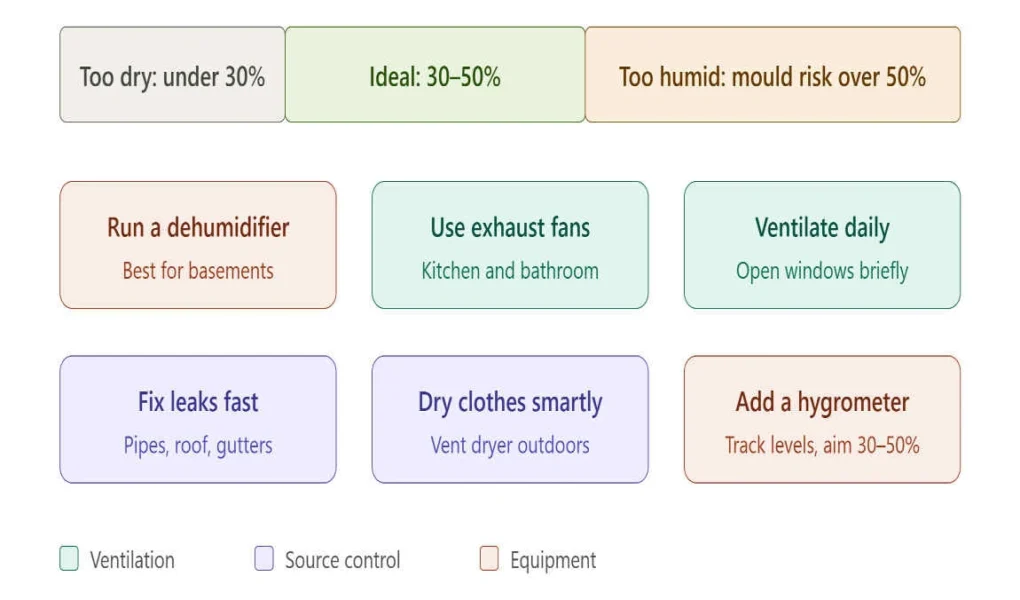 how to control moisture in house
