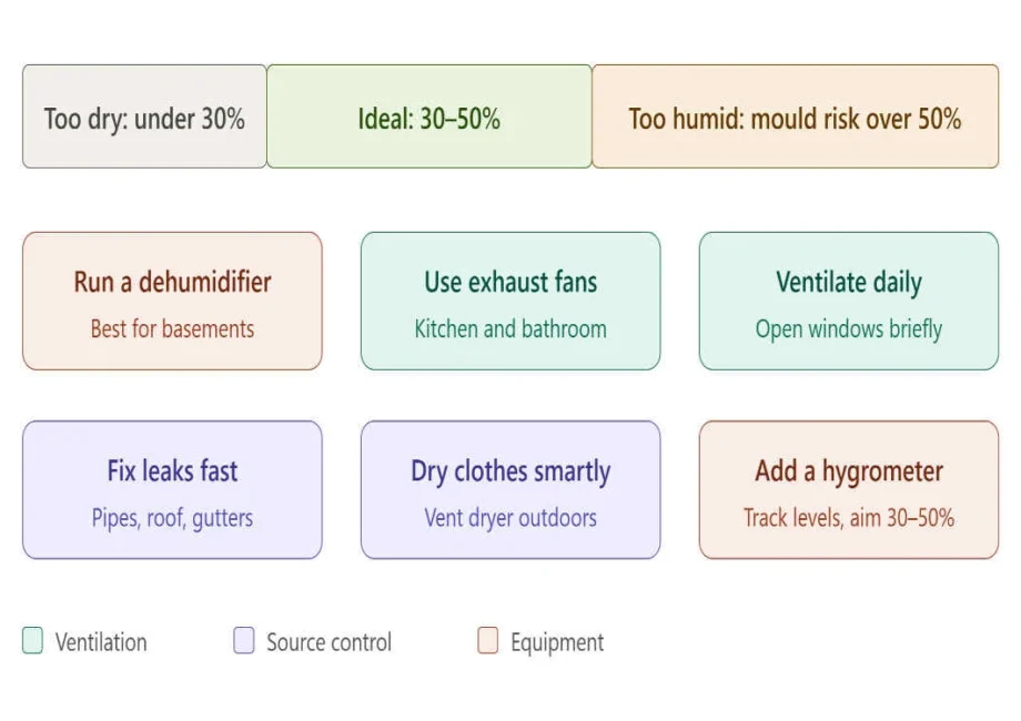 how to control moisture in house